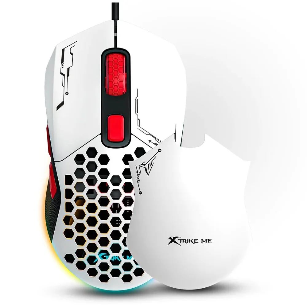 Mouse Gamer Customizável Xtrike-me Gm-316w Branco Mouse Gamer Customizável Xtrike-me Gm-316w Branco
