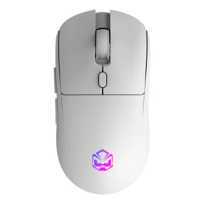 Mouse Gamer Sem Fio PCyes Basaran Stealth White Ghost - 10000 Dpi - RGB - 6 Botões - Pmgbrstwg
