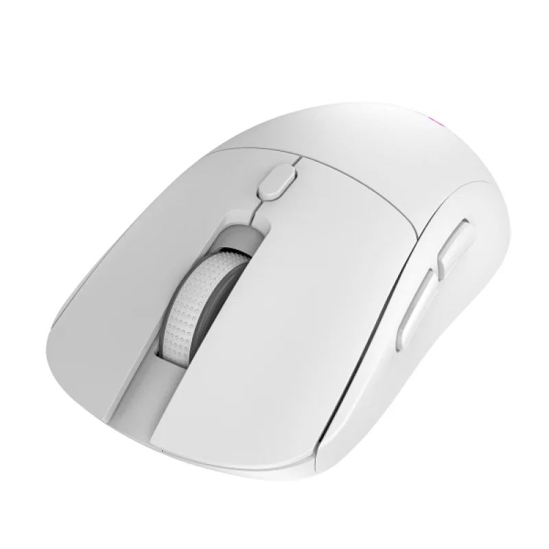 Imagem 4 de 5 do produto Mouse Gamer Sem Fio PCyes Basaran Stealth White Ghost - 10000 Dpi - RGB - 6 Botões - Pmgbrstwg