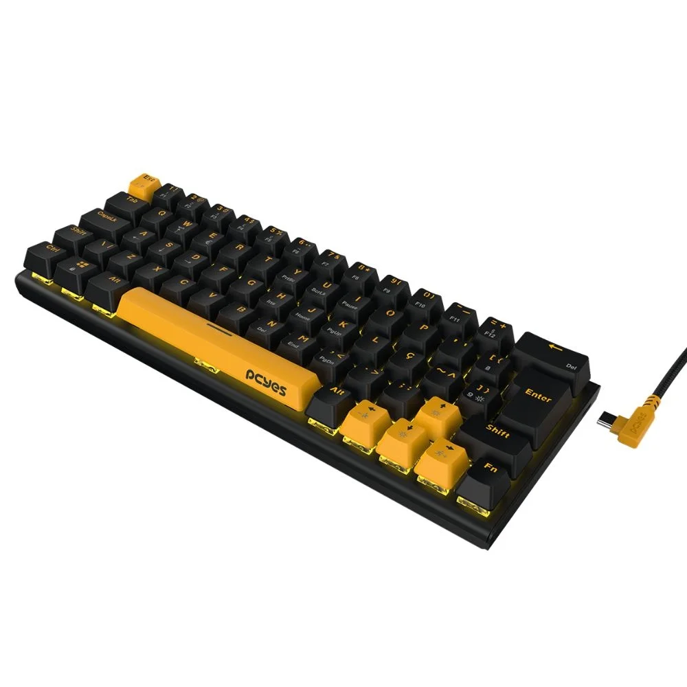 Imagem 2 de 5 do produto Teclado Mecanico 60% PCyes Kuromori - Voyager Edition - Switch Blue - Kmvy60bl