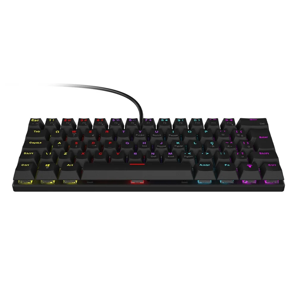 Imagem 5 de 5 do produto Teclado Mecânico 60% Vinik Anihi Black - Switch Red - LED Rainbow - Anihibkrd