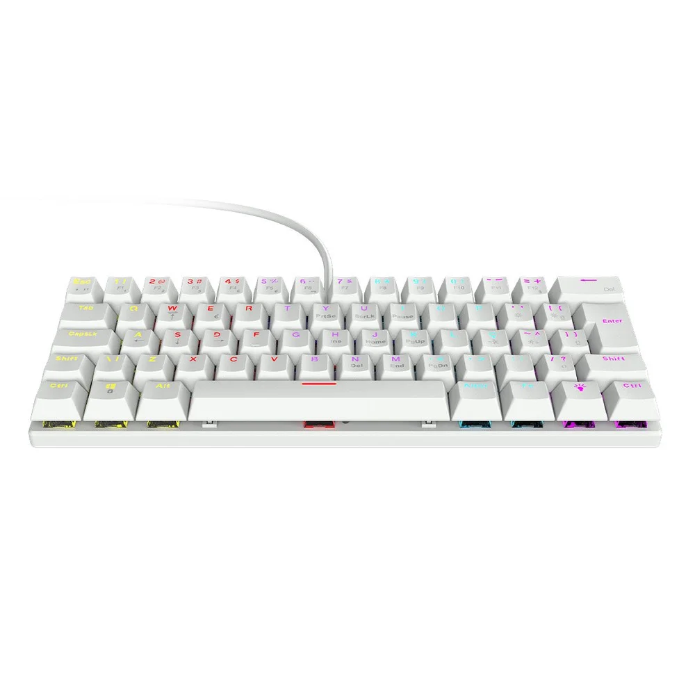 Imagem 2 de 5 do produto Teclado Mecânico 60% Vinik Anihi White - Switch Blue - LED Rainbow - Anihiwhbl