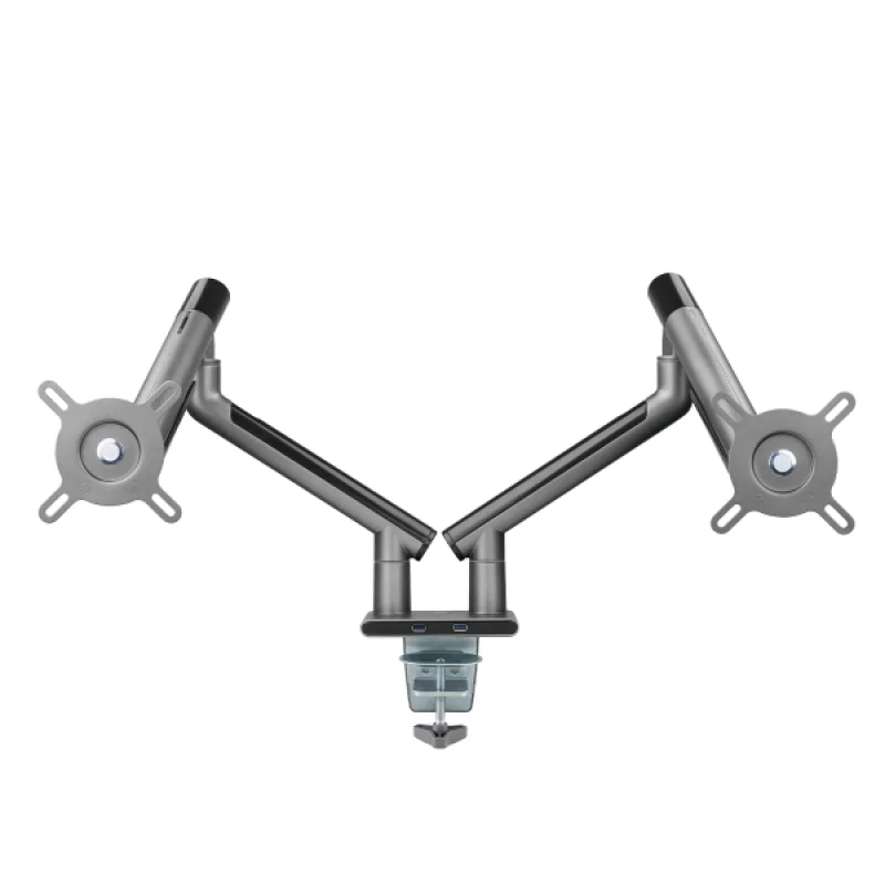 Imagem 5 de 5 do produto Suporte Articulado C/ Mola Para 2 Monitores- 17-32" C/ 2x Usb 3.0 - Cinza - Sm-015gd