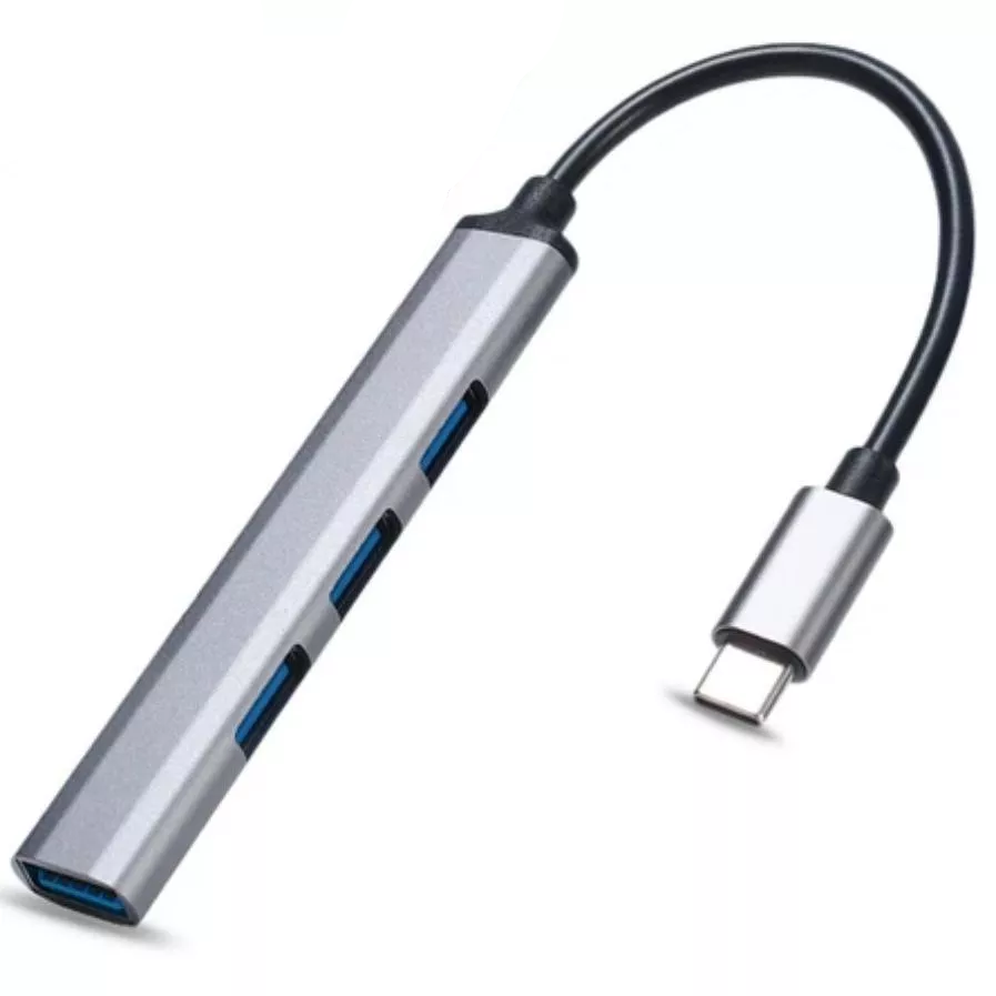 Hub Usb Tipo-c 3.0 4 Em 1 Portas 5 Gbps Super Rapido Mouse Teclado Hd H´maston Zhq24