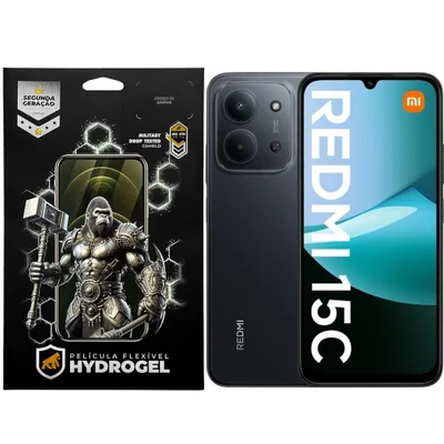 Kit Película Frontal + Traseira Para Xiaomi Redmi 15c 5g - Proteção Completa - Gshield