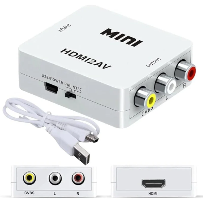 Imagem 3 de 5 do produto Mini Conversor Adaptador HDMI Para Rca Áudio E Vídeo HDMI2av