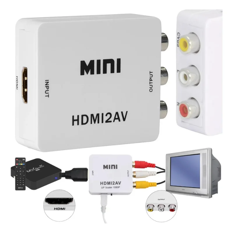 Imagem 5 de 5 do produto Mini Conversor Adaptador HDMI Para Rca Áudio E Vídeo HDMI2av