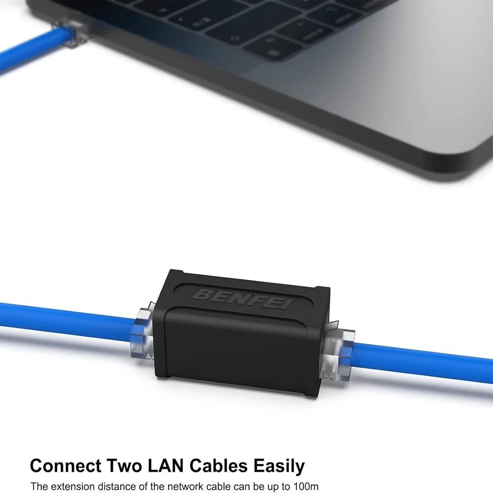 Imagem 5 de 5 do produto Benfei Acoplador Rj45 Fêmea-fêmea Ethernet 2 Unidades