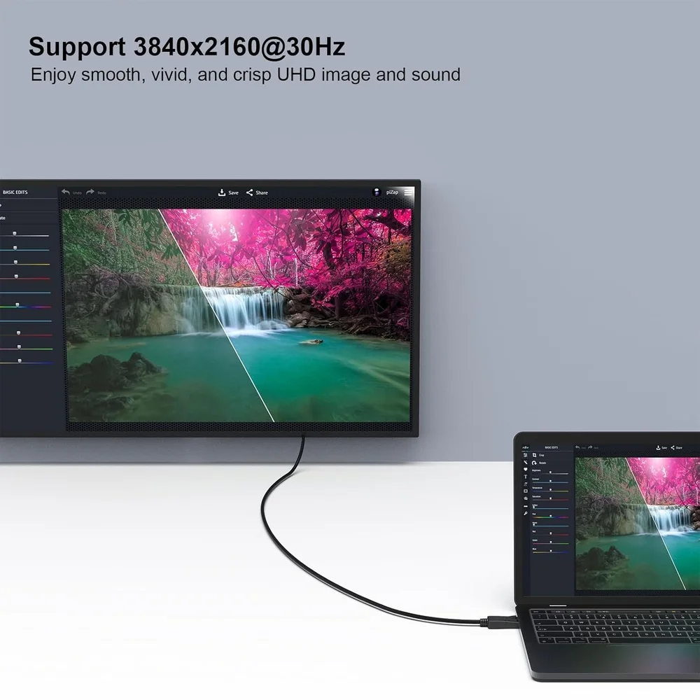 Imagem 3 de 5 do produto Benfei Cabo Displayport Para HDMI 4,5m Banhado A Ouro