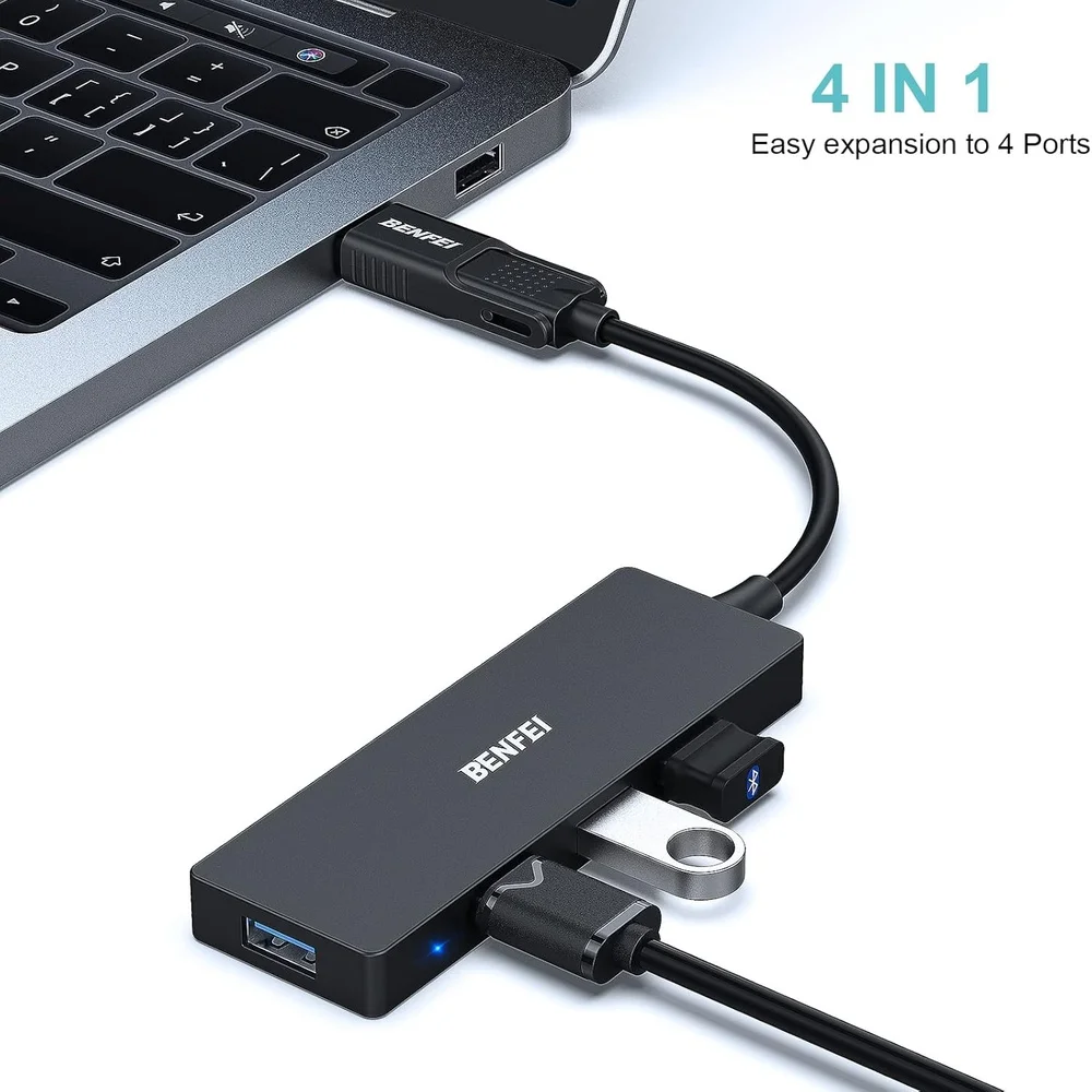 Imagem 5 de 5 do produto Benfei Hub Usb 3.0 4 Portas Ultra Fino 5gbps Para PC