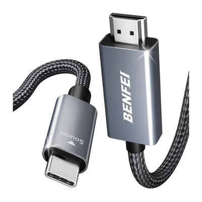 Benfei Cabo Usb C P/hdmi 4k 60hz 3m Nylon Alumínio Cinza