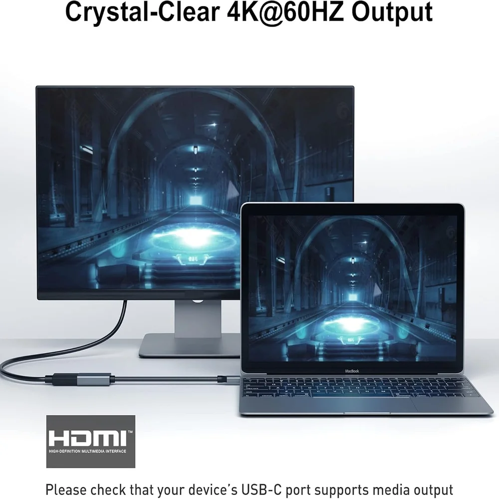 Imagem 5 de 5 do produto Adaptador Usb C Para HDMI 4k 60hz Benfei Plug And Play