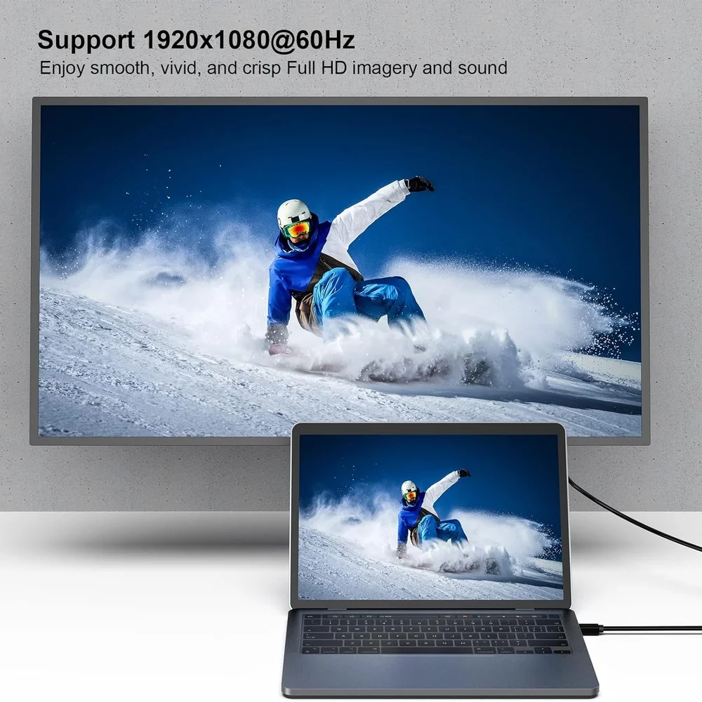 Imagem 3 de 5 do produto Cabo Mini Displayport Para HDMI Benfei 1080p-60hz 4,6m