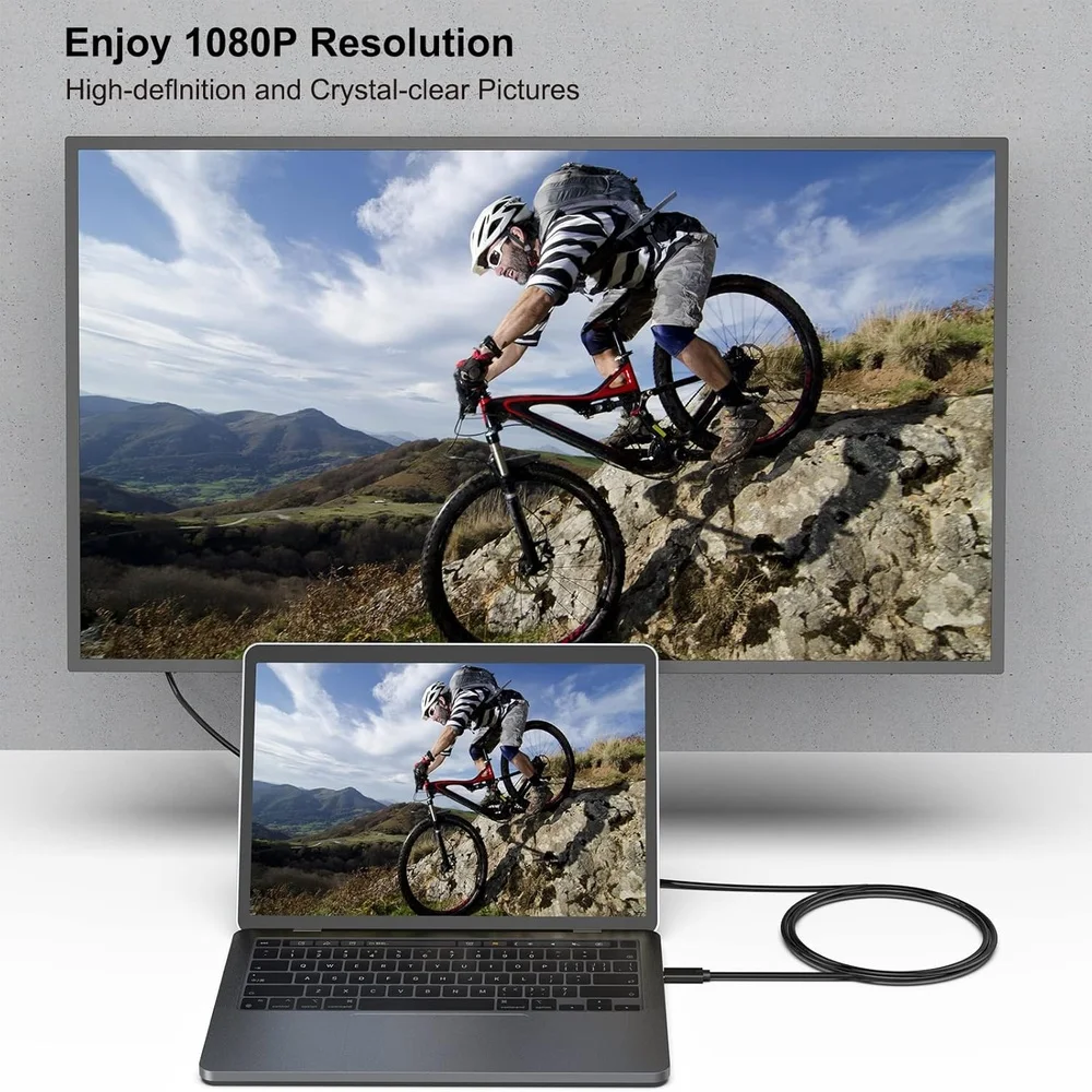Imagem 5 de 5 do produto Benfei Cabo Usb-c Para Vga 1,8metro 1080p Plug And Play