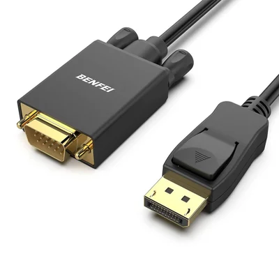 Cabo Displayport Para Vga Benfei 0,9m Macho-macho Ouro