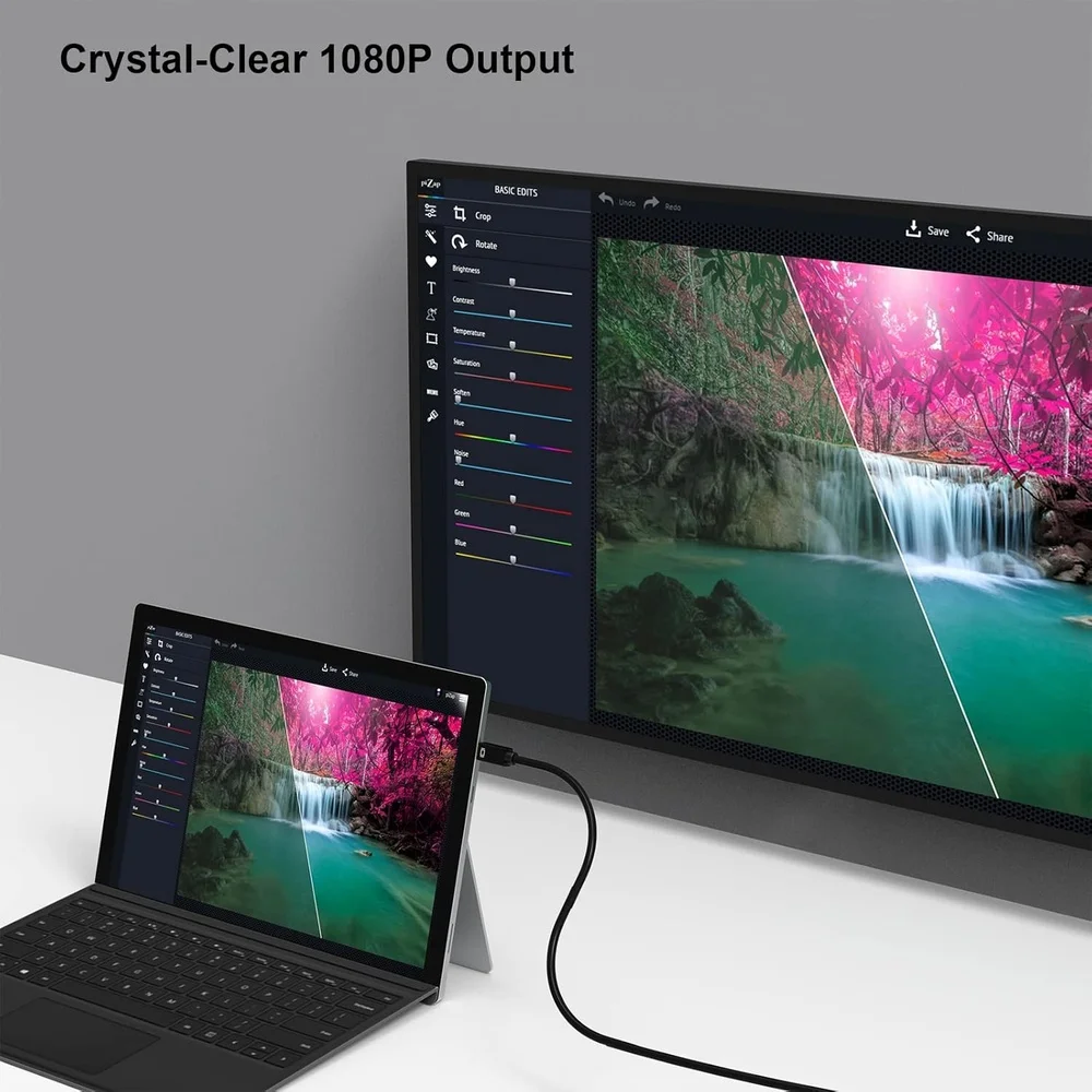 Imagem 4 de 5 do produto Cabo Mini Displayport Para Vga Benfei 0,9m 1080p Mac PC