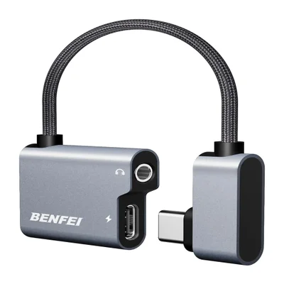 Adaptador Usb C P/p2 3.5mm Com Usb C Carregamento 60w