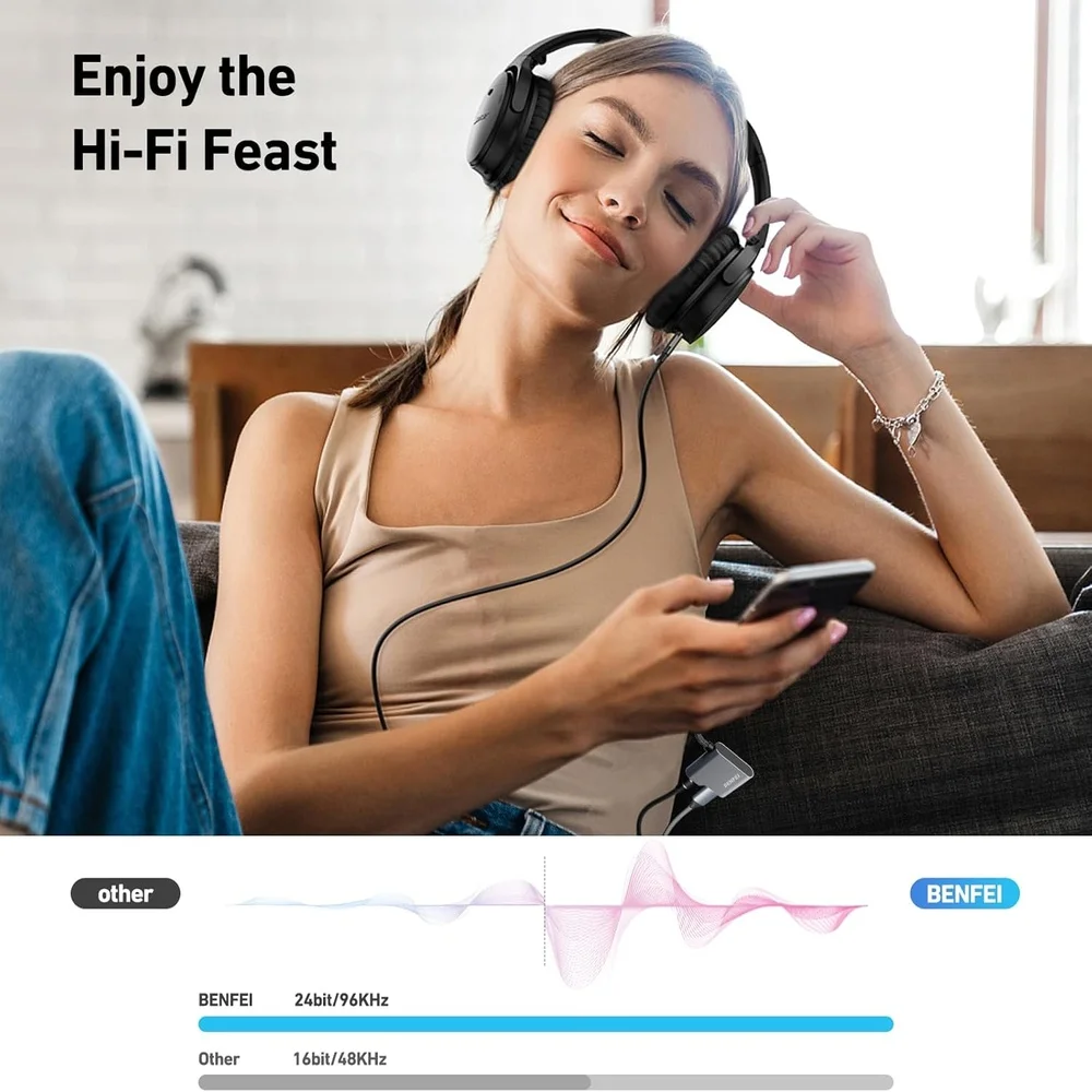 Imagem 2 de 5 do produto Adaptador Usb C P/p2 3.5mm Com Usb C Carregamento 60w