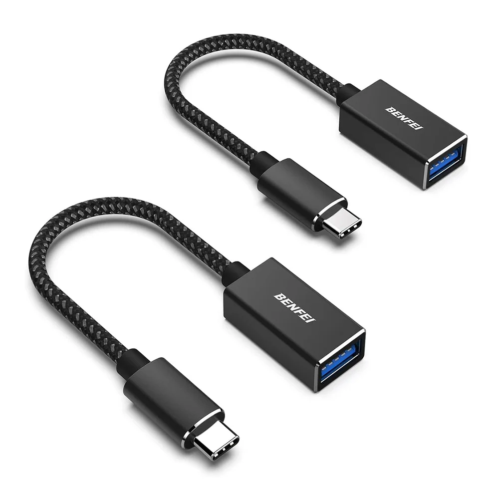Imagem 1 de 5 do produto Benfei Adaptador Usb Tipo C Pra Usb 3.0 Fêmea 2 Unidades