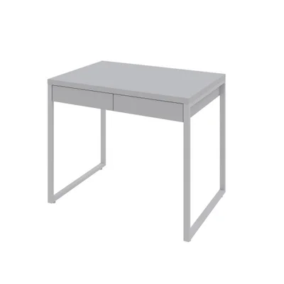 Mesa Kuadra Office 90x60x75cm Com 02 Gavetas Branco Chess