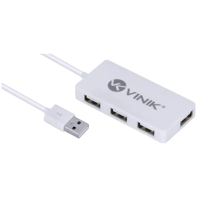 Hub Usb 2.0 Com 4 Portas E 1,2m De Cabo Branco - Huv-20-b