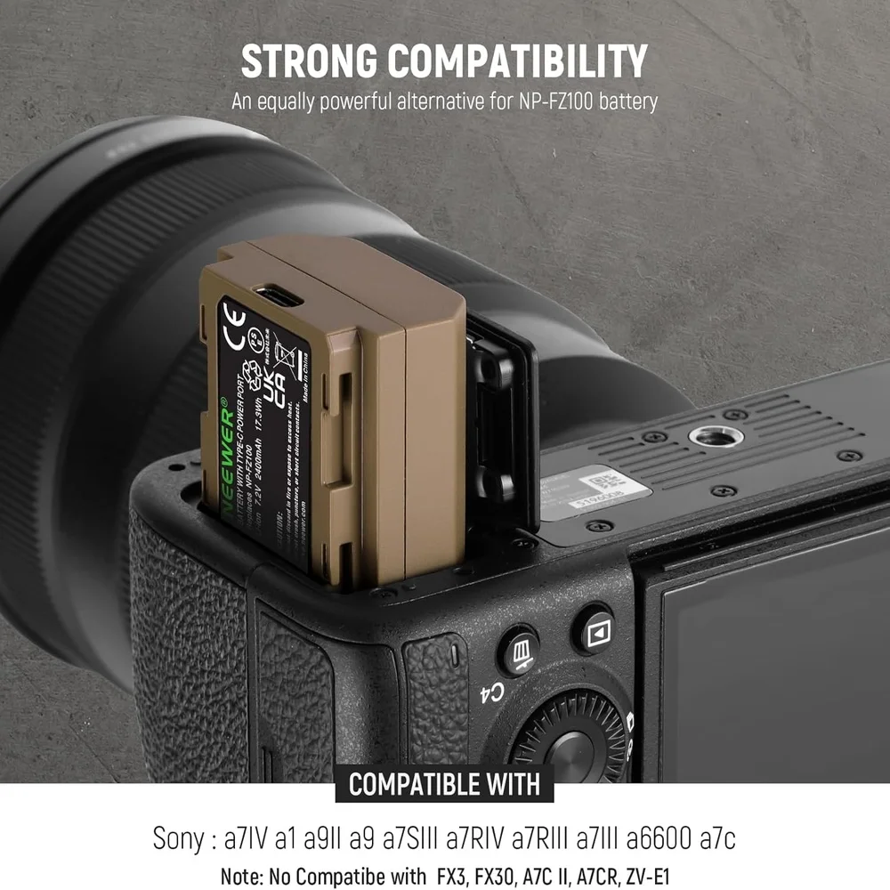 Imagem 5 de 5 do produto Neewer Bateria Np-fz100 Usb-c Para Sony Alpha Mirrorless