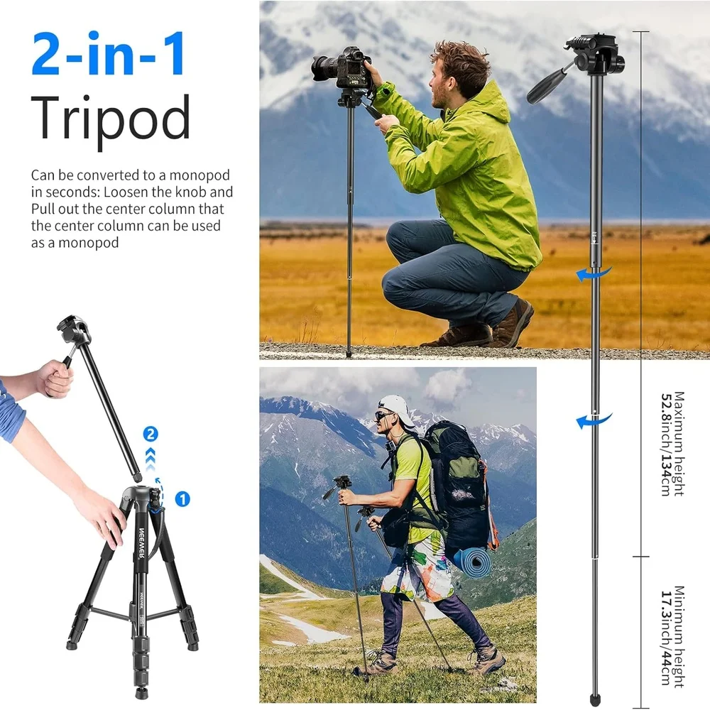 Imagem 3 de 5 do produto Neewer Tripé Monopé De Câmera Alumínio Cabeça Panorâmica