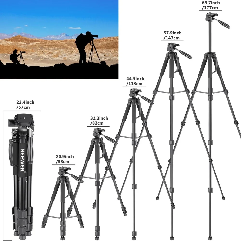 Imagem 4 de 5 do produto Neewer Tripé Monopé De Câmera Alumínio Cabeça Panorâmica