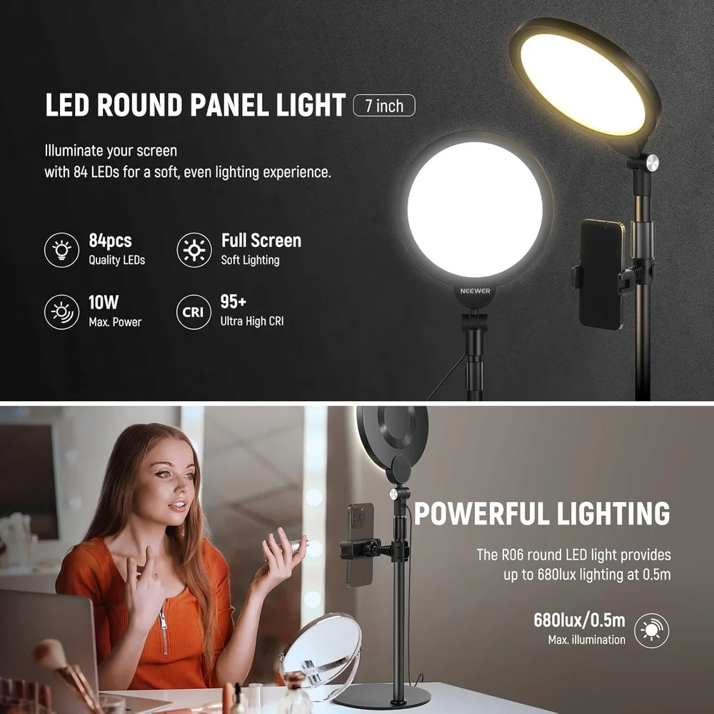Imagem 5 de 5 do produto Neewer Luz Ring Light De Mesa 7 " Para Vídeo R06
