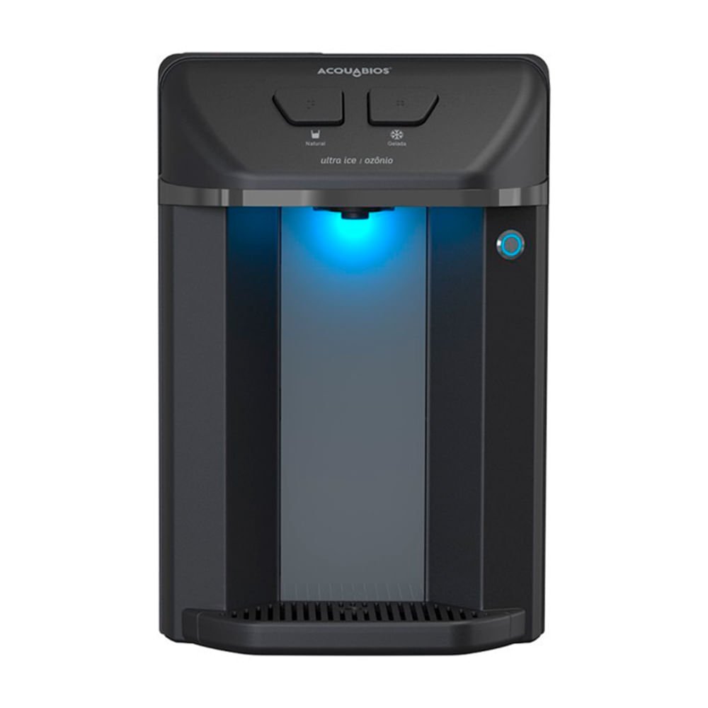 Purificador De Água Acquabios Com Água Gelada E Tecnologia De Utra Ice Ozônio Preto - Ultraice - 220v
