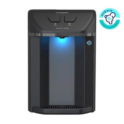 Purificador Água Ozônio Acquabios Filtro Classe A Alcalino E Compressor Cor Preto - Ultraice 220