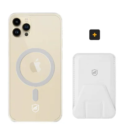Kit Magsafe - Capa Case Capinha E Carteira Com Kickstand Para Iphone 11 Pro - Gshield