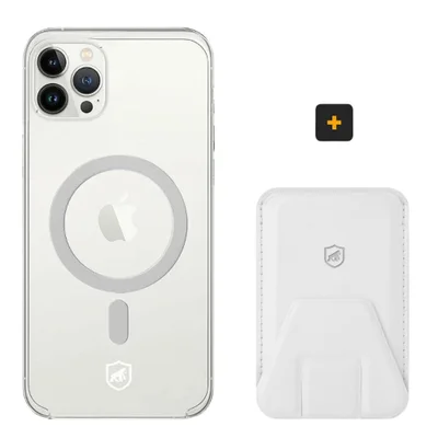 Kit Magsafe - Capa Case Capinha E Carteira Com Kickstand Para Iphone 13 Pro Max - Gshield