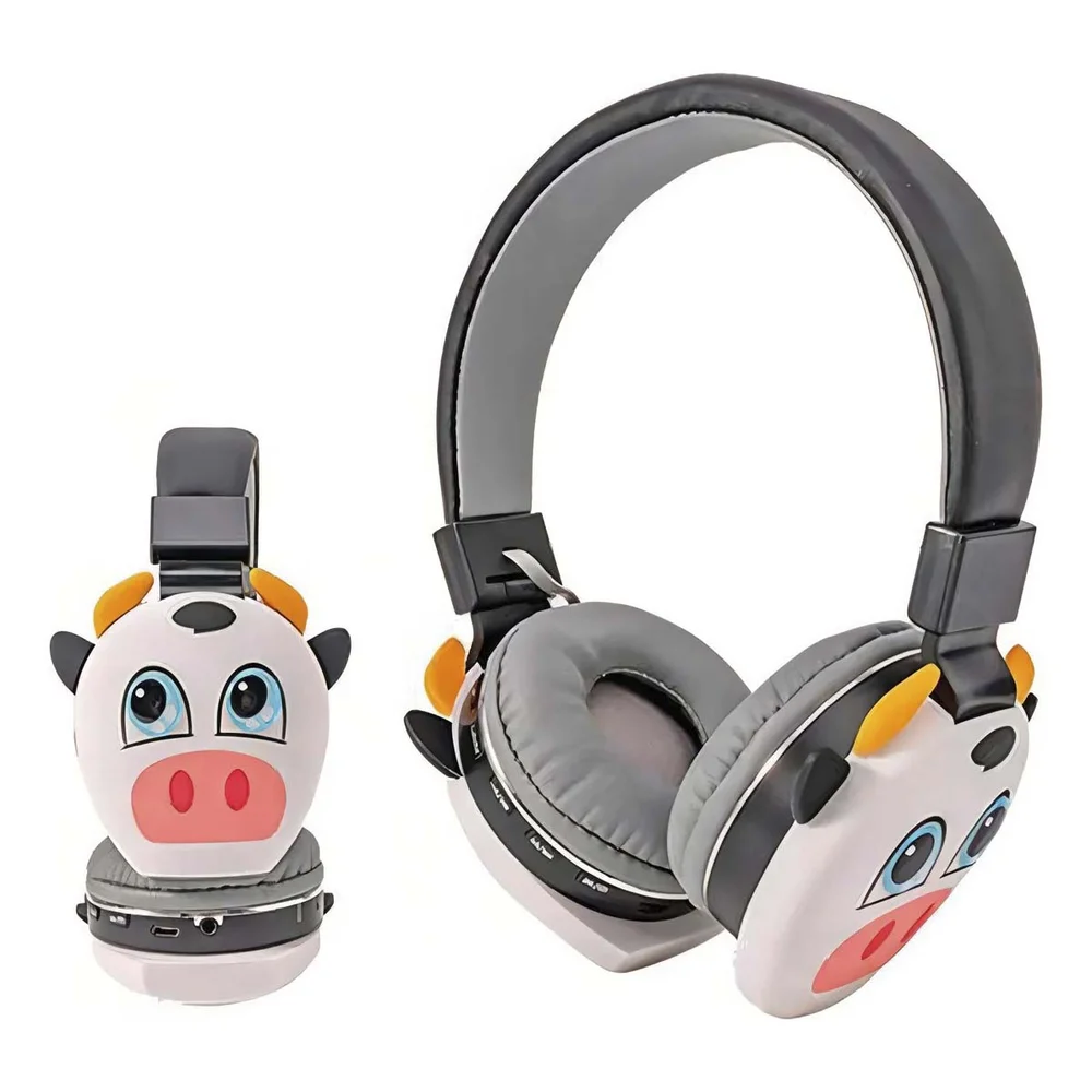 Imagem 3 de 4 do produto Fone De Ouvido Animais Infantil Crianca Bluetooth Vaquinha