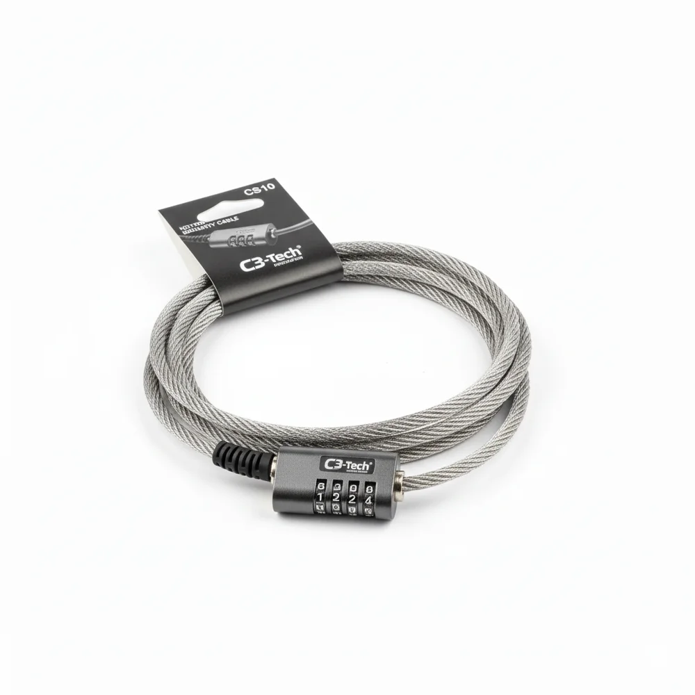 Kit De Segurança Para Notebook Cs-10 C3Tech Com Cadeado  Segredo STAM