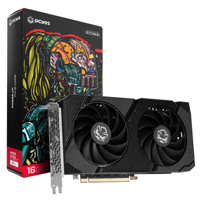 Placa De Video Gpu Amd Radeon Rx 7600xt 16gb Gddr6 128 Bits Projeto Edge Pvr760016gbpedf