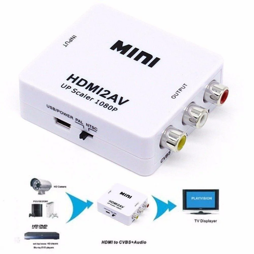 Imagem 3 de 3 do produto Adaptador Conversor Av Rca Para HDMI