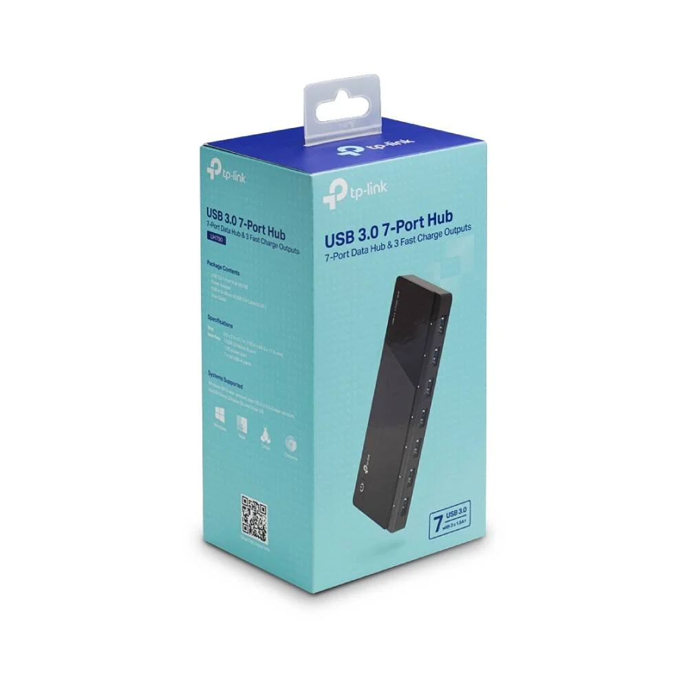 Imagem 2 de 5 do produto Hub Tp-link Uh700 Usb 3.0 5gbps C/ 7 Portas - Preto