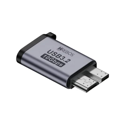 Adaptador Micro-b Para Type-c Fêmea Hrebos 10gbps Ad-235
