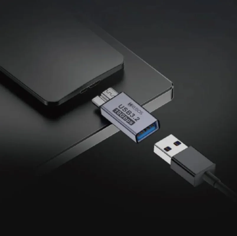 Imagem 3 de 5 do produto Adaptador Micro-b Para Usb Hrebos Ad-232 - 3.2 + 10gbps