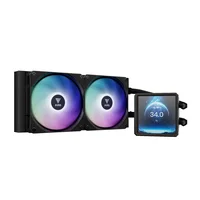 GAMDIAS AURA GL240 LCD Preto – visão frontal do bloco com display LCD aceso