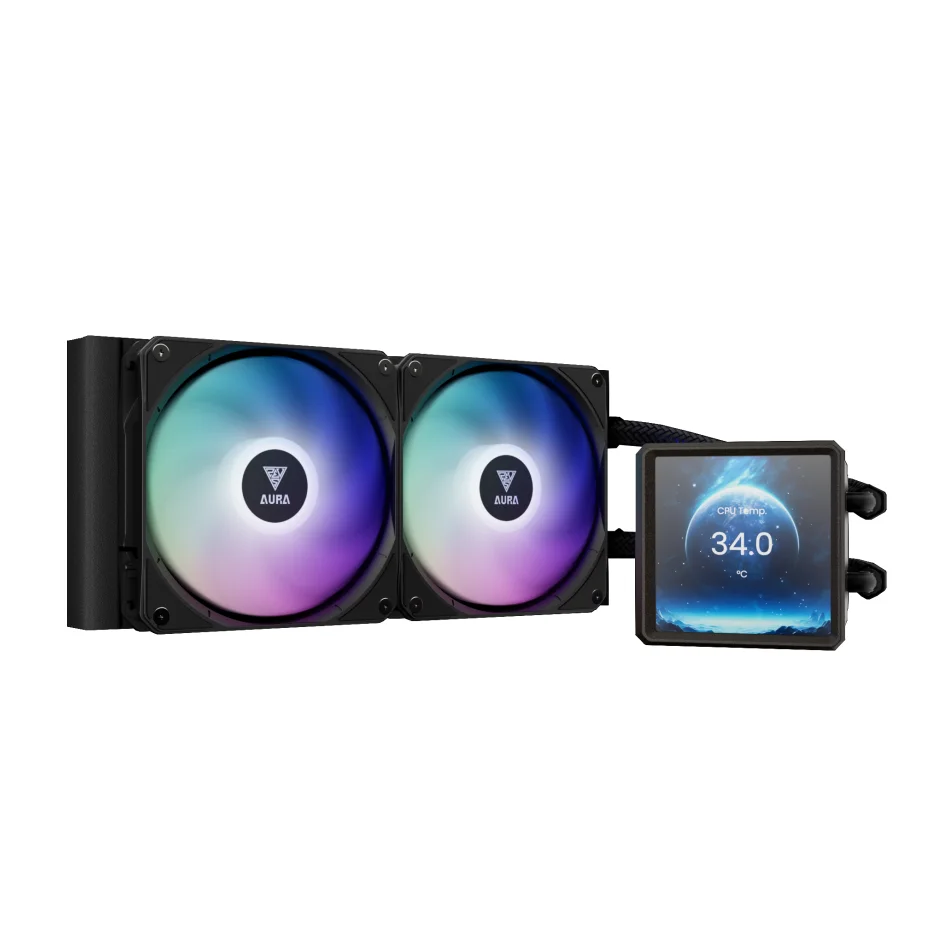Water Cooler Gamdias Aura GL 240 LCD, ARGB, Com Tela Lcd 4", Preto 4