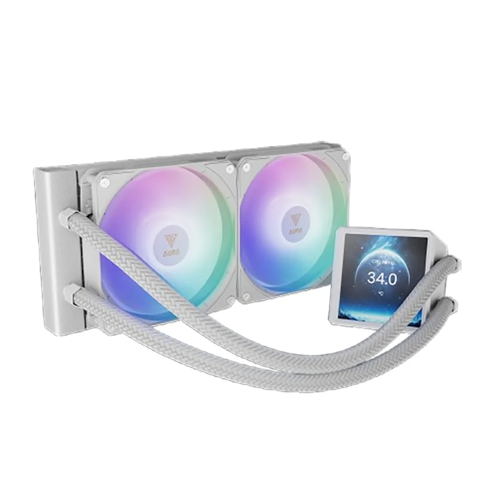Imagem 4 de 5 do produto Water Cooler Gamdias Aura Gl 240 Display Lcd Wh ARGB Amd/intel Branco