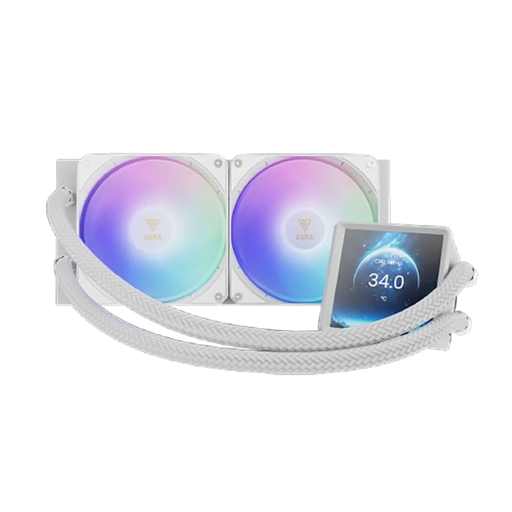 Imagem 5 de 5 do produto Water Cooler Gamdias Aura Gl 240 Display Lcd Wh ARGB Amd/intel Branco