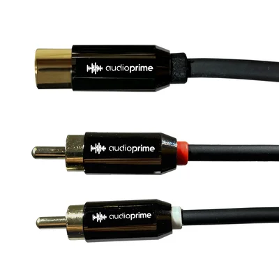 Cabo Y Rca Fêmea / 2 Rca Macho Audio Prime - 0,3 Metros