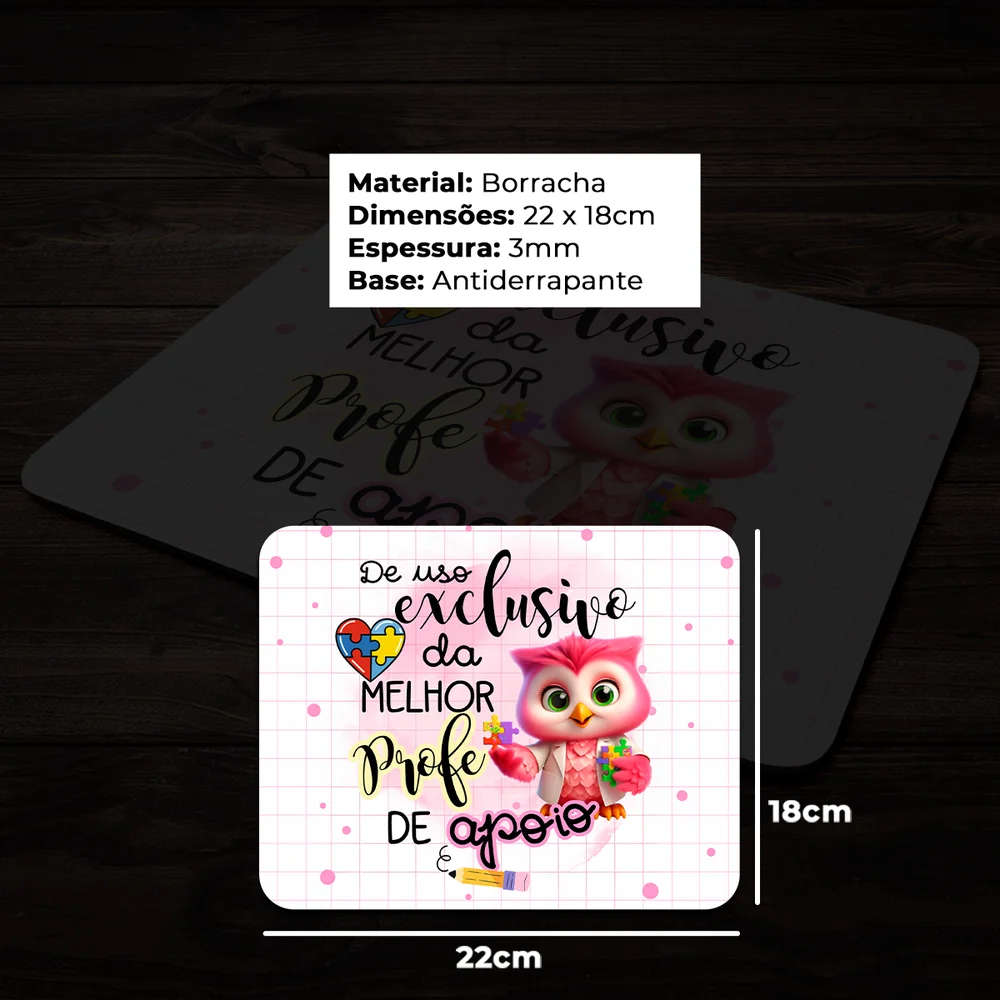 Imagem 4 de 4 do produto Mouse Pad - Exclusivo Da Melhor Professora De Apoio