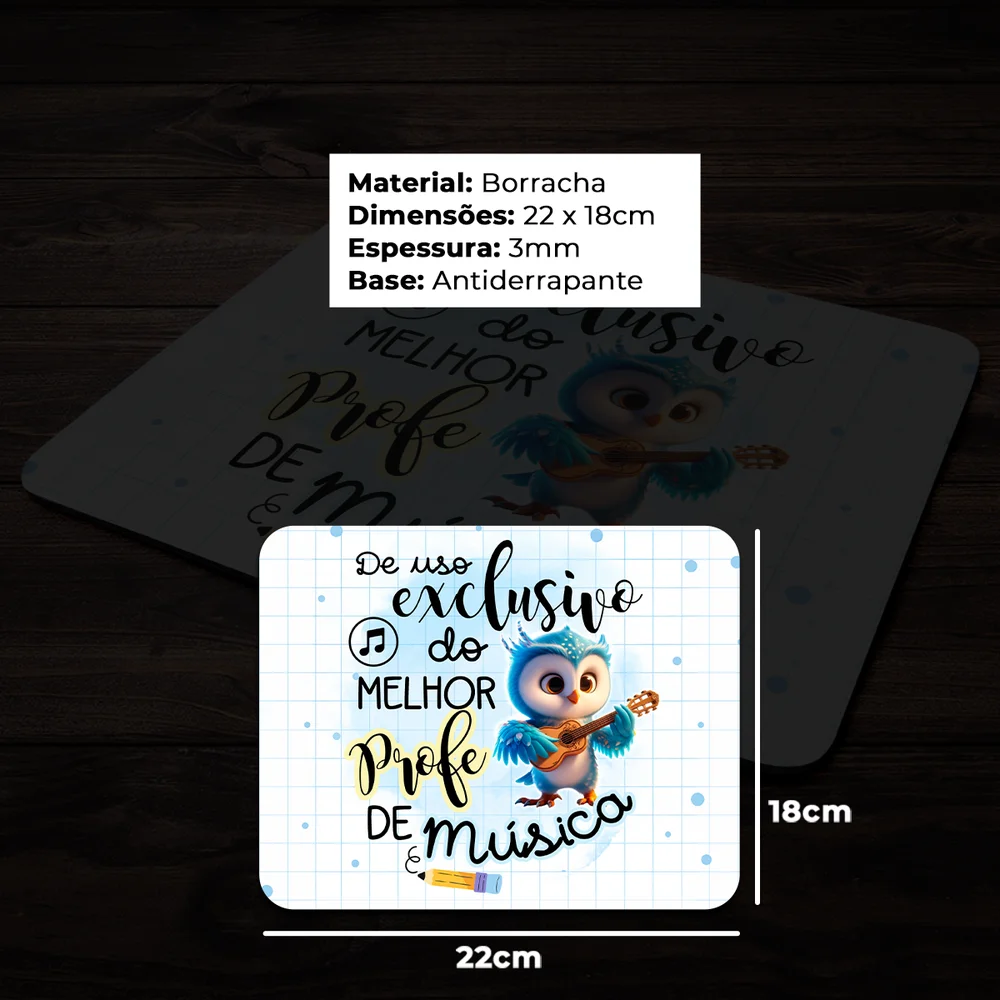 Imagem 4 de 4 do produto Mouse Pad - Exclusivo Do Melhor Professor De Música