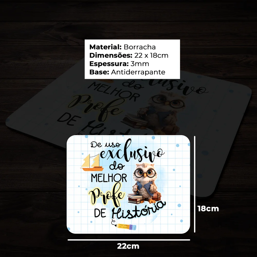 Imagem 4 de 4 do produto Mouse Pad - Exclusivo Do Melhor Professor De História