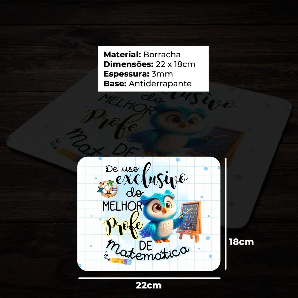 Imagem 4 de 4 do produto Mouse Pad - Exclusivo Do Melhor Professor De Matemática