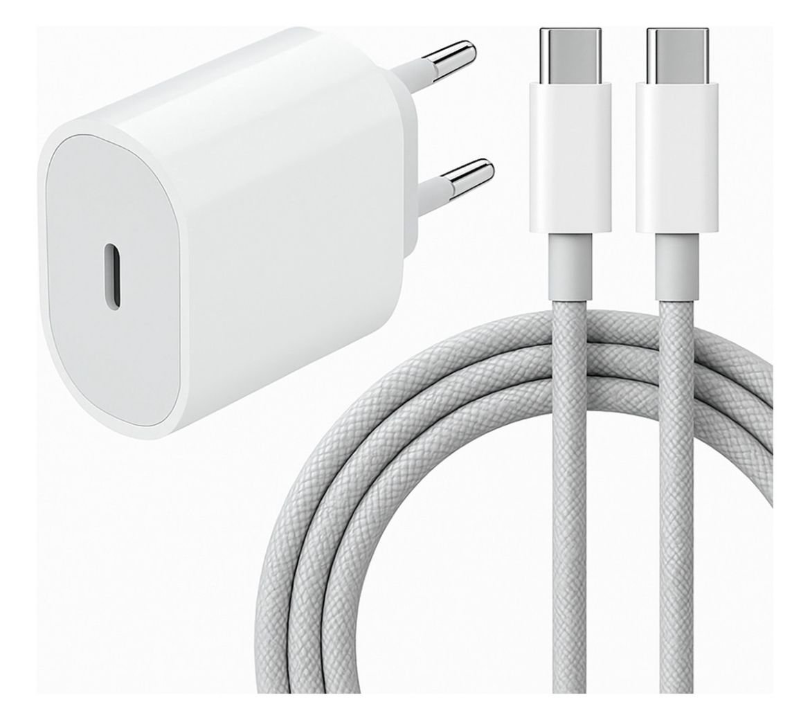 Carregador Turbo Cabo Tipo-c Compativel Todos Dispositivos Iphone 15/16 Ios Android Galaxy Carregamento Ultra Rapido Fonte Entrada Tipo-c E Cabo Usb-c
